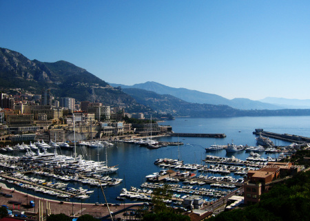 A view of La Condamine, Monaco in the French Riviera circa 2007, but a quick Internet search tells me it looks much the same today.